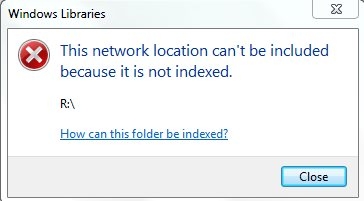 this-network-location-cant-be-included-because-it-is-not-indexed